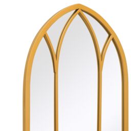 "MirrorOutlet Gold Metal Framed Arched Wall Mirror 32"" X 19"" (83CM X 48CM) - Size: 1 Pack" - thumbnail 3