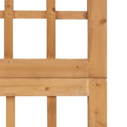 Berkfield Home 5-Panel Room Divider/Trellis Solid Fir Wood 201.5x180 cm in Brown - thumbnail 5