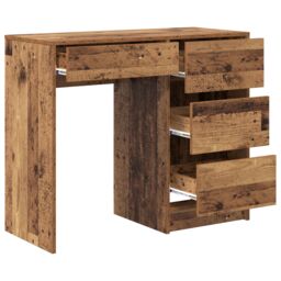 Berkfield Home Old Wood Writing Desk Old wood Engineered Wood Medium in Brown - thumbnail 4