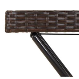 Berkfield Home Folding Tray Table Brown 65x40x75 cm Poly Rattan - Size: 65 x 40 x 75 cm - thumbnail 9