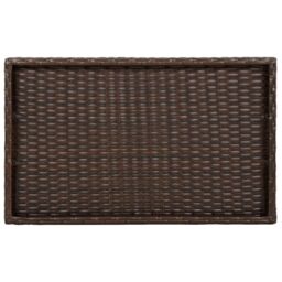 Berkfield Home Folding Tray Table Brown 65x40x75 cm Poly Rattan - Size: 65 x 40 x 75 cm - thumbnail 8