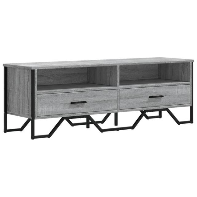 Berkfield Home TV Cabinet Grey Sonoma 122x34x41 cm Engineered Wood - Size: 122 x 34 x 41 cm - image 1