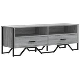 Berkfield Home TV Cabinet Grey Sonoma 122x34x41 cm Engineered Wood - Size: 122 x 34 x 41 cm - thumbnail 1