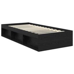 Berkfield Home Bed Frame with Headboard Black 90 x 200 cm Solid Pine Wood - thumbnail 5