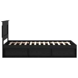 Berkfield Home Bed Frame with Headboard Black 90 x 200 cm Solid Pine Wood - thumbnail 8
