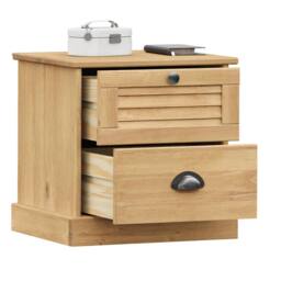 Berkfield Home Bedside Cabinet VIGO 42x35x40 cm Solid Wood Pine in Brown - Size: 42 x 35 x 40 cm - thumbnail 3