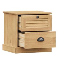 Berkfield Home Bedside Cabinet VIGO 42x35x40 cm Solid Wood Pine in Brown - Size: 42 x 35 x 40 cm - thumbnail 4