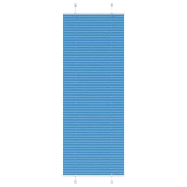 Berkfield Home Pleated Blind Blue 70x200 cm Fabric Width 69.4 cm Polyester - image 1