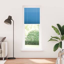 Berkfield Home Pleated Blind Blue 70x200 cm Fabric Width 69.4 cm Polyester - thumbnail 2