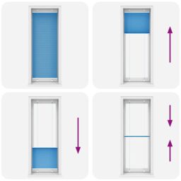 Berkfield Home Pleated Blind Blue 70x200 cm Fabric Width 69.4 cm Polyester - thumbnail 5