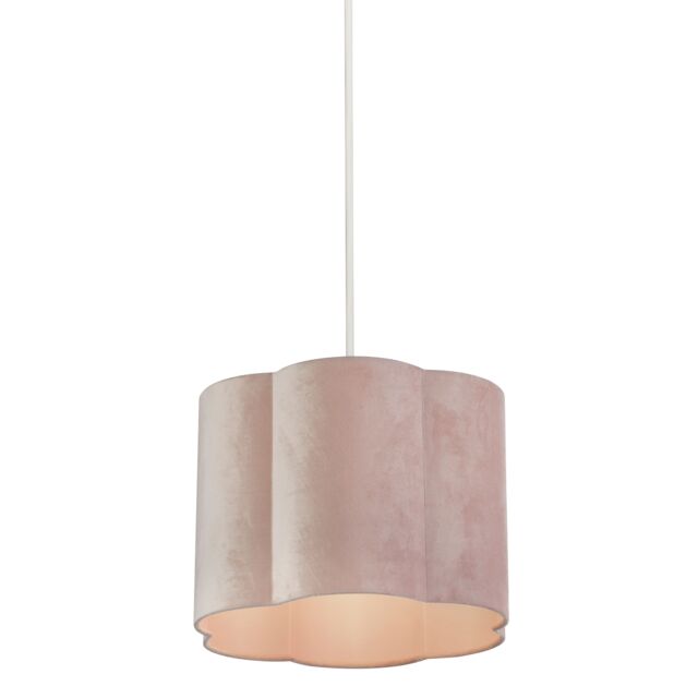 Lighting Collection Blush Scallop Shade Lamp Shade in Pink - image 1