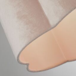 Lighting Collection Blush Scallop Shade Lamp Shade in Pink - thumbnail 4