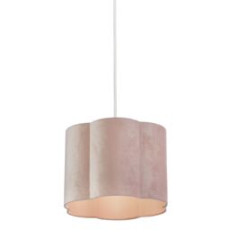 Lighting Collection Blush Scallop Shade Lamp Shade in Pink
