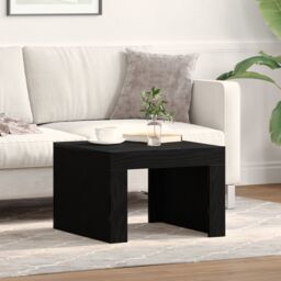 Berkfield Home Coffee Table Black oak 50 x 50 x 35 cm Engineered wood - thumbnail 1