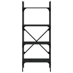 Berkfield Home Decorative Bookcase 4-Tier Black 56x31.5x138.5 cm Engineered Wood - thumbnail 4