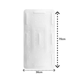 Showerdrape Comfy White 360 x 700mm Anti-slip Bath Mat - thumbnail 2