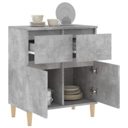 Berkfield Home Sideboard Concrete Grey 60x35x70 cm Engineered Wood - Size: 60 x 35 x 70 cm - thumbnail 5