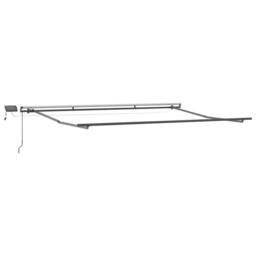 Berkfield Home Manual Retractable Awning with LEDs Anthracite&White 400x300 cm - thumbnail 6