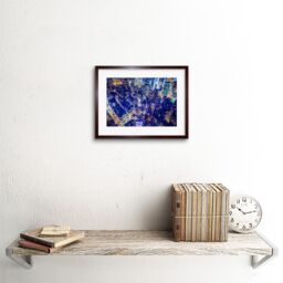 "Artery8 Wall Art Print Aerial View New York Night Framed in Brown - Size: W7"" x H9""" - thumbnail 2