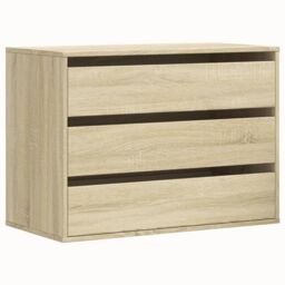 Berkfield Home Corner Chest of Drawers Sonoma Oak 80x41x58 cm Engineered Wood in Brown - Size: 80 x 41 x 58 cm - thumbnail 2