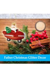 VFM e-Store Green Glitter Cocktail Decoration Hand Painted Hanging Christmas - thumbnail 2