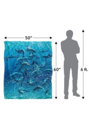 JQ Licensing Royce Mcclure Dolphin Twister Silky Touch Super Soft Throw Blanket 152 X 127 cm in White - thumbnail 5
