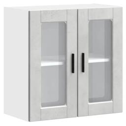 Berkfield Home Kitchen Wall Cabinet with Glass Door Porto Concrete Grey - thumbnail 2
