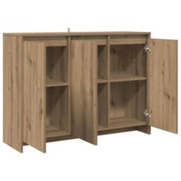 Berkfield Home Sideboard Artisan Oak 102x33x75 cm Engineered Wood in Brown - Size: 102 x 33 x 75 cm - thumbnail 5