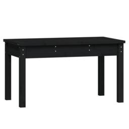 Berkfield Home Beautiful Garden Bench Black 80x44x45 cm Solid Wood Pine - Size: 80 x 44 x 45 cm - thumbnail 3
