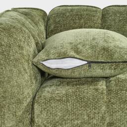Stratus Interiors Venice Chunky Panel Sofa Plush Living Room Sofa in Green - thumbnail 5