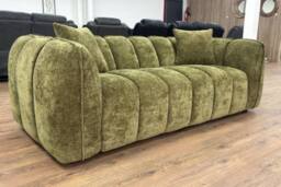 Stratus Interiors Venice Chunky Panel Sofa Plush Living Room Sofa in Green - thumbnail 2