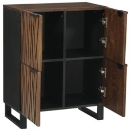 Berkfield Home Media Storage Cabinets & Racks Brown 60 x 33.5 x 75 cm - thumbnail 2