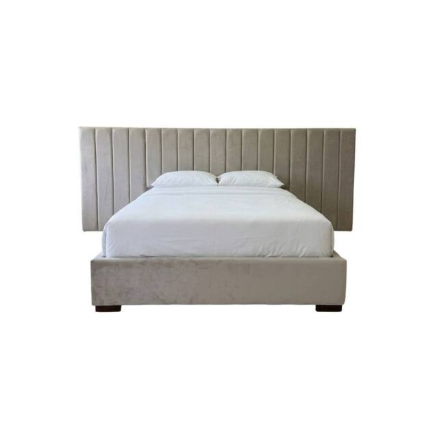 Stratus Interiors Raphael Extra Wide Headboard Bed-Gas lift Ottoman Storage in Beige - Size: Double - image 1