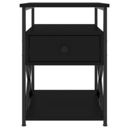 Berkfield Home Bedside Cabinets 2 pcs Black 40x42x55 cm Engineered Wood - Size: 40 x 42 x 55 cm - thumbnail 6