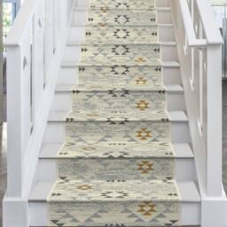 runrug Stair Runner Carpet for Staircases - Soft & Comfy, 9mm - 'Andes' in Beige - Size: 60 cm x 630 cm - thumbnail 1