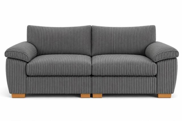 Bliss Furniture Amalfi 2 Seater Split Sofa Soft Fabric in Grey - Size: 2 Pack - image 1