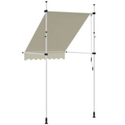 Berkfield Home Manual Retractable Awning 150 cm Cream in Beige - thumbnail 5