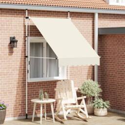 Berkfield Home Manual Retractable Awning 150 cm Cream in Beige - thumbnail 2