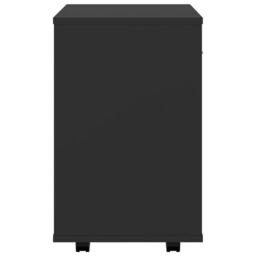 Berkfield Home Rolling Cabinet Black 46x36x59 cm Engineered Wood - Size: 46 x 36 x 59 cm - thumbnail 5