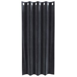 Berkfield Home Blackout Curtains with Eyelets 2 pcs Dark Grey Velvet - thumbnail 3