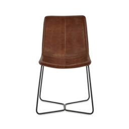 Cheshire Quinton Premium Tan Brown PU Leather Dining Chairs - Set of 2 - thumbnail 3