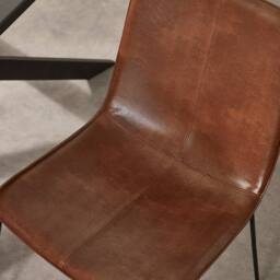 Cheshire Quinton Premium Tan Brown PU Leather Dining Chairs - Set of 2 - thumbnail 6