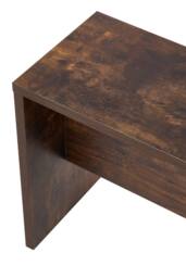 Living and Home Retro Dining Table Set with 2 Stools in Brown - thumbnail 8