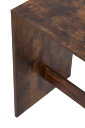 Living and Home Retro Dining Table Set with 2 Stools in Brown - thumbnail 6