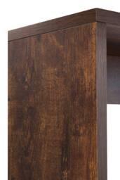 Living and Home Retro Dining Table Set with 2 Stools in Brown - thumbnail 5