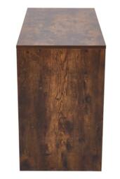 Living and Home Retro Dining Table Set with 2 Stools in Brown - thumbnail 7