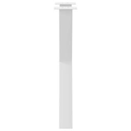 Berkfield Home Modern Dining Table Legs X-Shaped 2 pcs White 60x(72-73) cm Steel - thumbnail 6