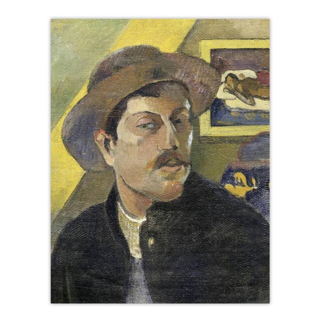 "Artery8 Self Portrait in a Hat Paul Gauguin Wall Art Poster Print - Size: W18"" x H24""" - image 1