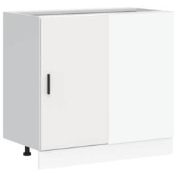 Berkfield Home Sink Base Cabinet White Engineered Wood - thumbnail 3