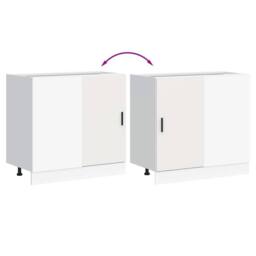 Berkfield Home Sink Base Cabinet White Engineered Wood - thumbnail 8